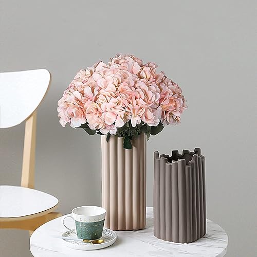 Miniatura 3 de 5 flores artificiales falsas arreglos de hortensias de seda, ramos de boda, decoración floral de plástico, centros de mesa para el hogar, cocina,