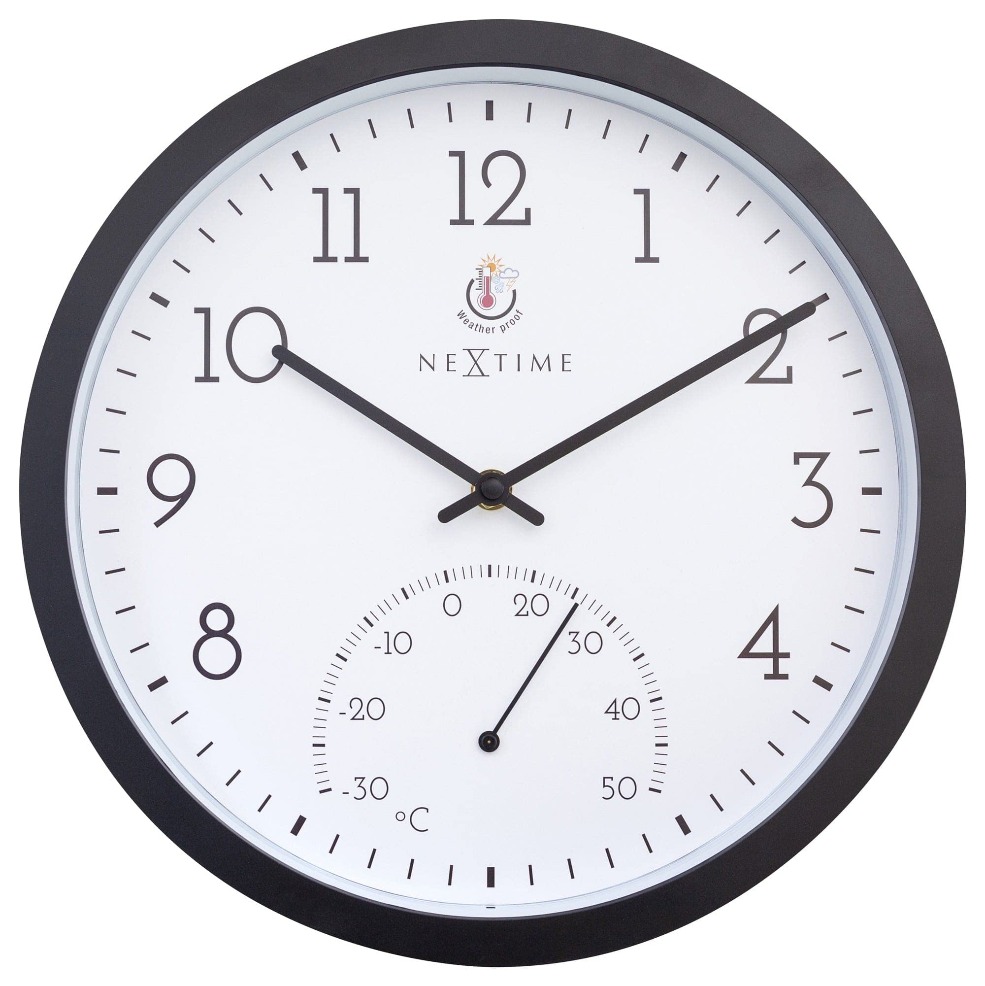 NeXtimeNeXtime Wall Clock, Black, One Size