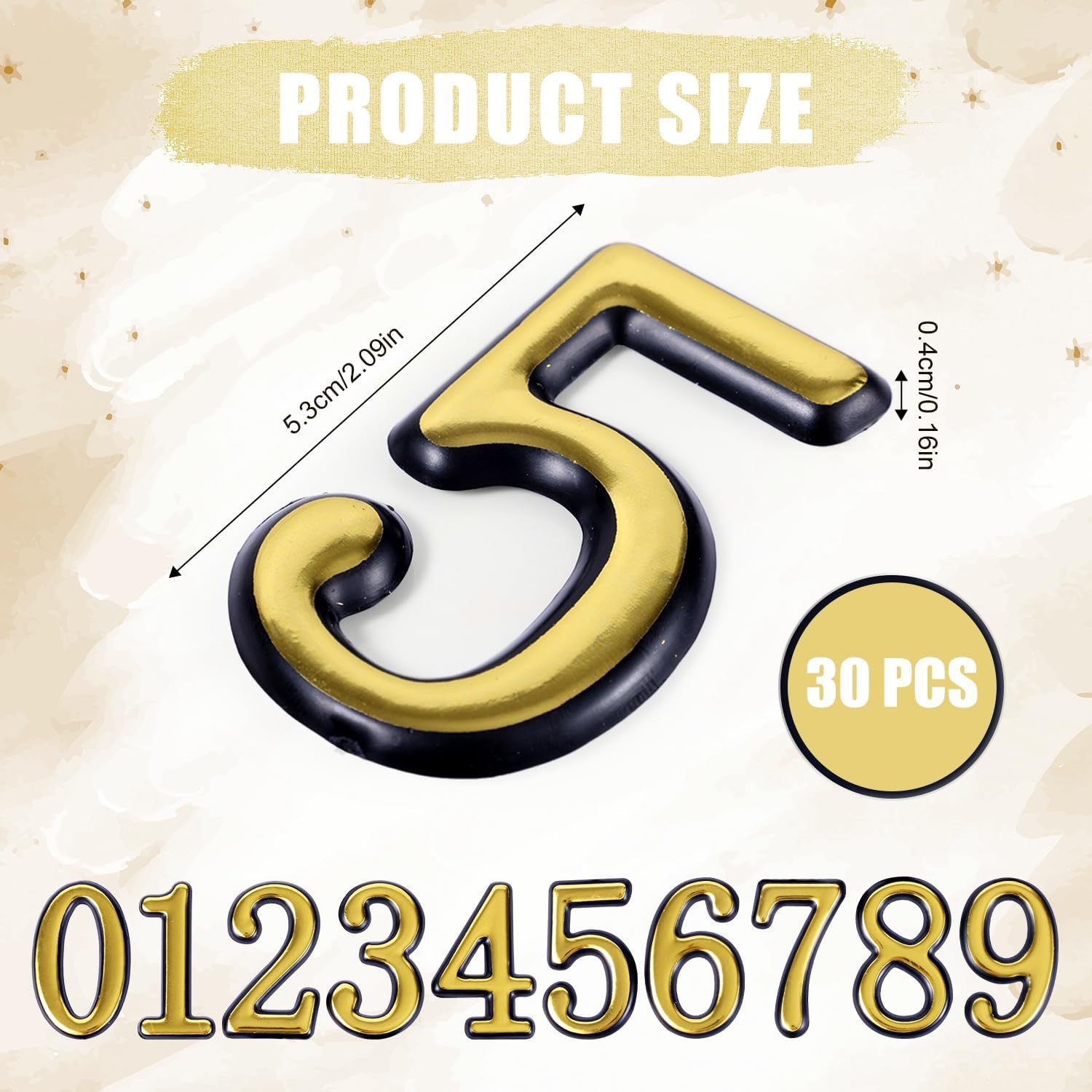 30pcs Mailbox Numbers, 2in Long 0-9 Reflective Mailbox Numbers for Outside Self Adhesive House Address Numbers Mailbox Numbers Sign for House Door Address