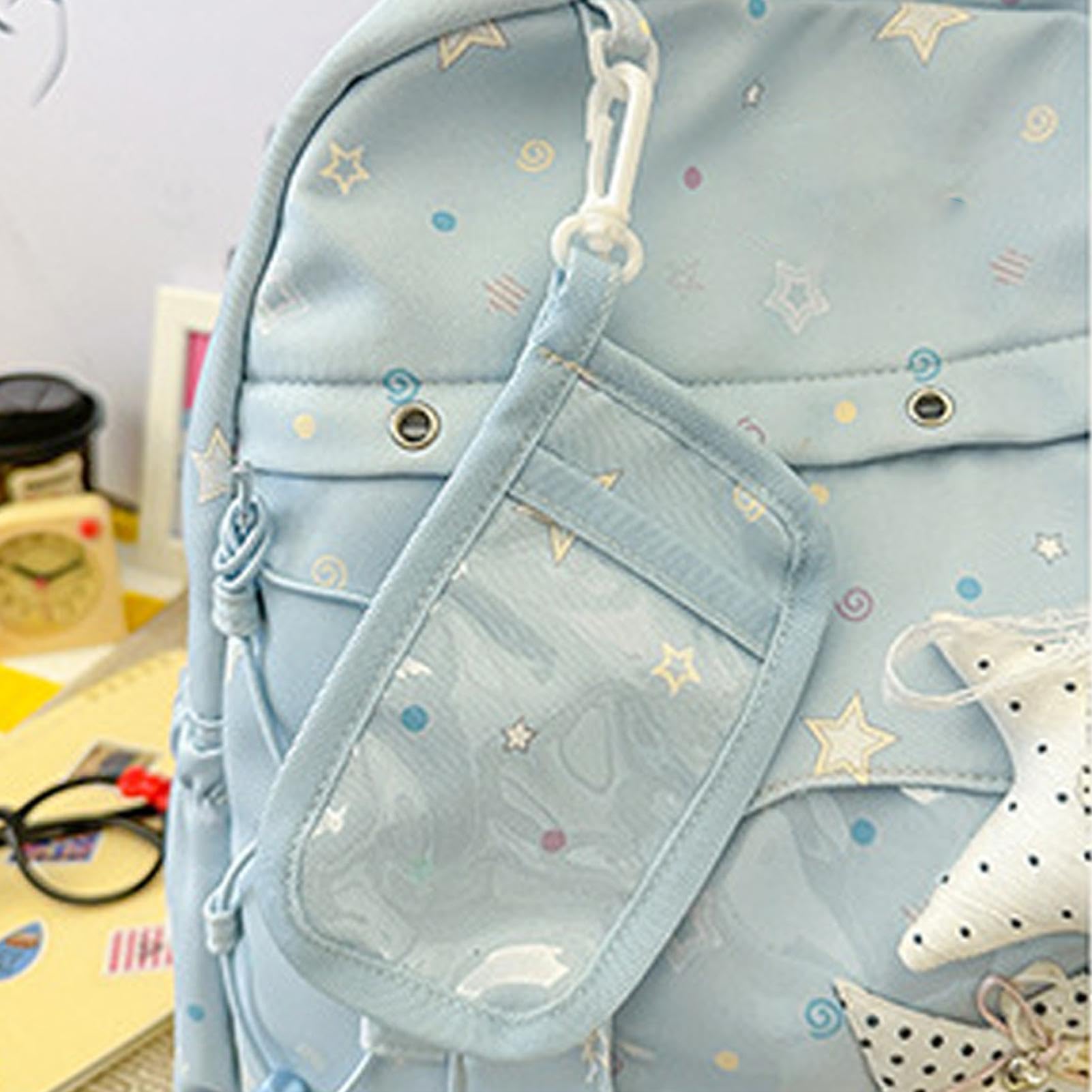 Zaino scolastico per ragazze, con ciondolo a forma di stella, borsa