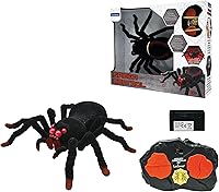 Vista 1 de LEXiBOOK, Tarántula/Araña realista con control remoto, 8 patas peludas, 2 mandíbulas, efectos de luz en los ojos, control remoto incluido, SPIDER01