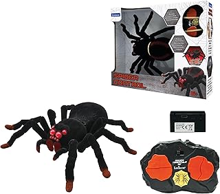LEXiBOOK, Realistic Remote Controlled Tarantula/Spider, 8 Hairy Legs, 2 mandibles, Light Effects in The Eyes, Remote Control Included, SPIDER01