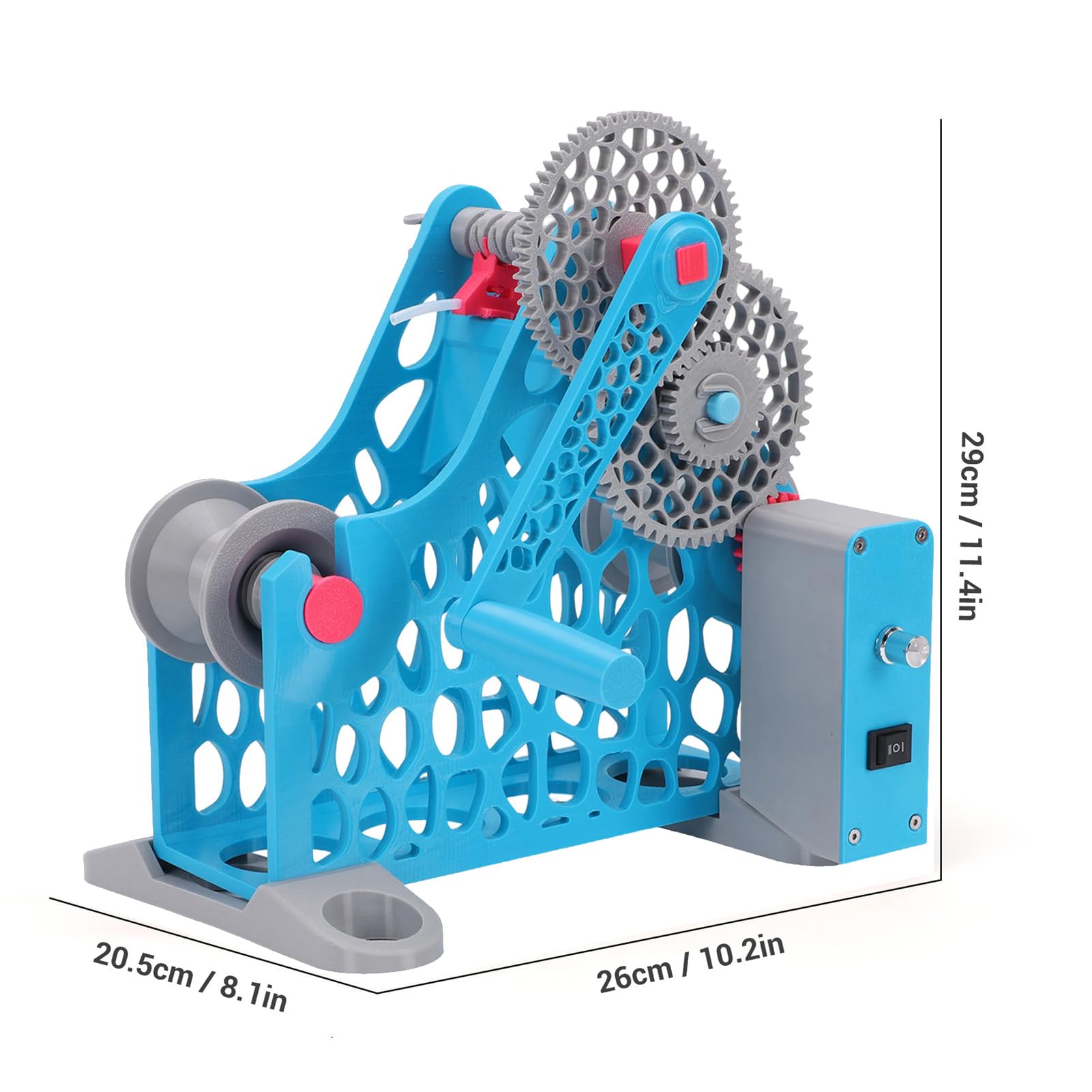 Eujgoov Bobinadora de Carrete de Filamento Eléctrico, Carrete Retractor Modular Desmontable para Carretes de 2 Kg Impresión 3D Costura de Soldadura (Enchufe de la UE)