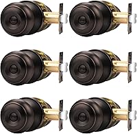 Vista 30 de Probrico Pomos de puerta negro mate, manijas de puerta con cerradura y perilla, pomos de interior sin llave para baño y dormitorio, paquete de 2