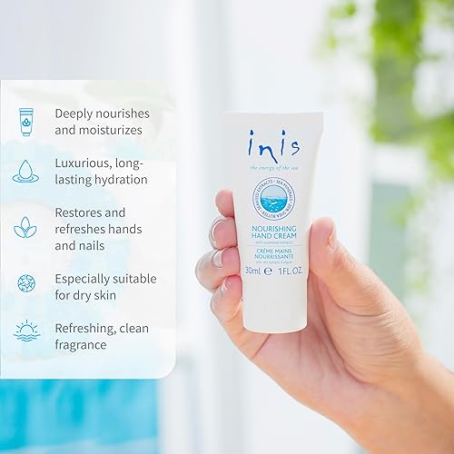 Miniatura 4 de Inis the Energy of the Sea Crema nutritiva para manos, tamaño de viaje, 1 onza líquida