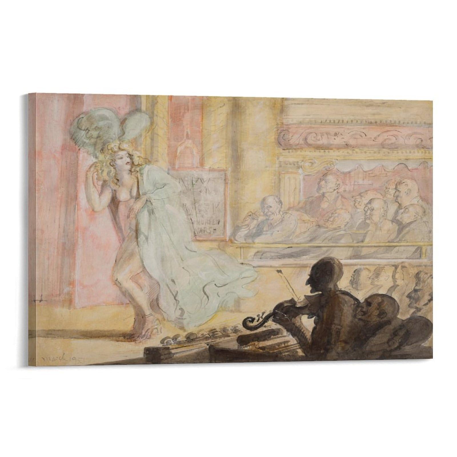 KLAGCBDF Reginald Marsh Untitled (3) Wall Art Picture Painting Poster Canvas Print Posters Artworks Room Decor 24x36inch(60x90cm)