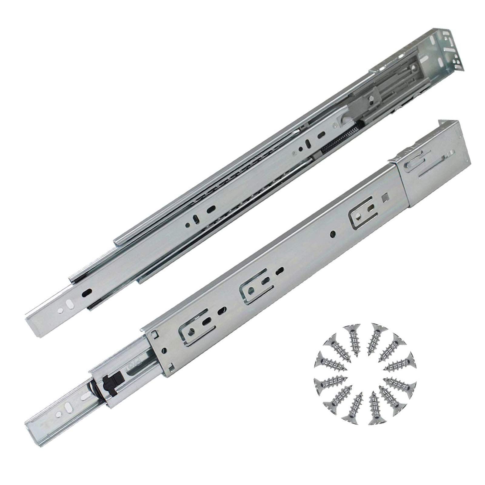 Gobrico 24-Inch Rear/Side Mount Soft Close Ball Bearing Drawer Slides Glides with Brackets Full Extension, 6Pairs