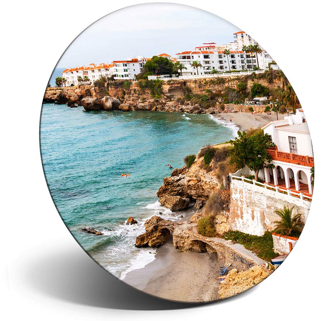 Destination Vinyl Ltd Magnet for Refrigerator, Fridge - Nerja Costa del Sol Spain for Office, Cabinet and Whiteboard, Magnetic Stickers, 3507