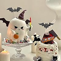 Vista 32 de Rsstarxi Paquete de 36 adornos para cupcakes de Halloween, bruja, fantasma, magdalenas, murciélagos, arañas, gatos, decoración de pasteles