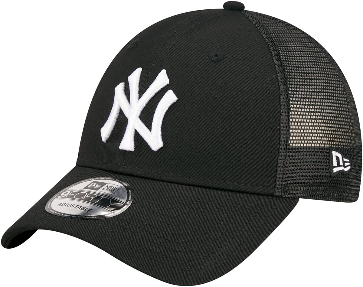 New Era New York Yankees MLB Home Field Nero Bianco 9Forty Berretto da Camionista Regolabile