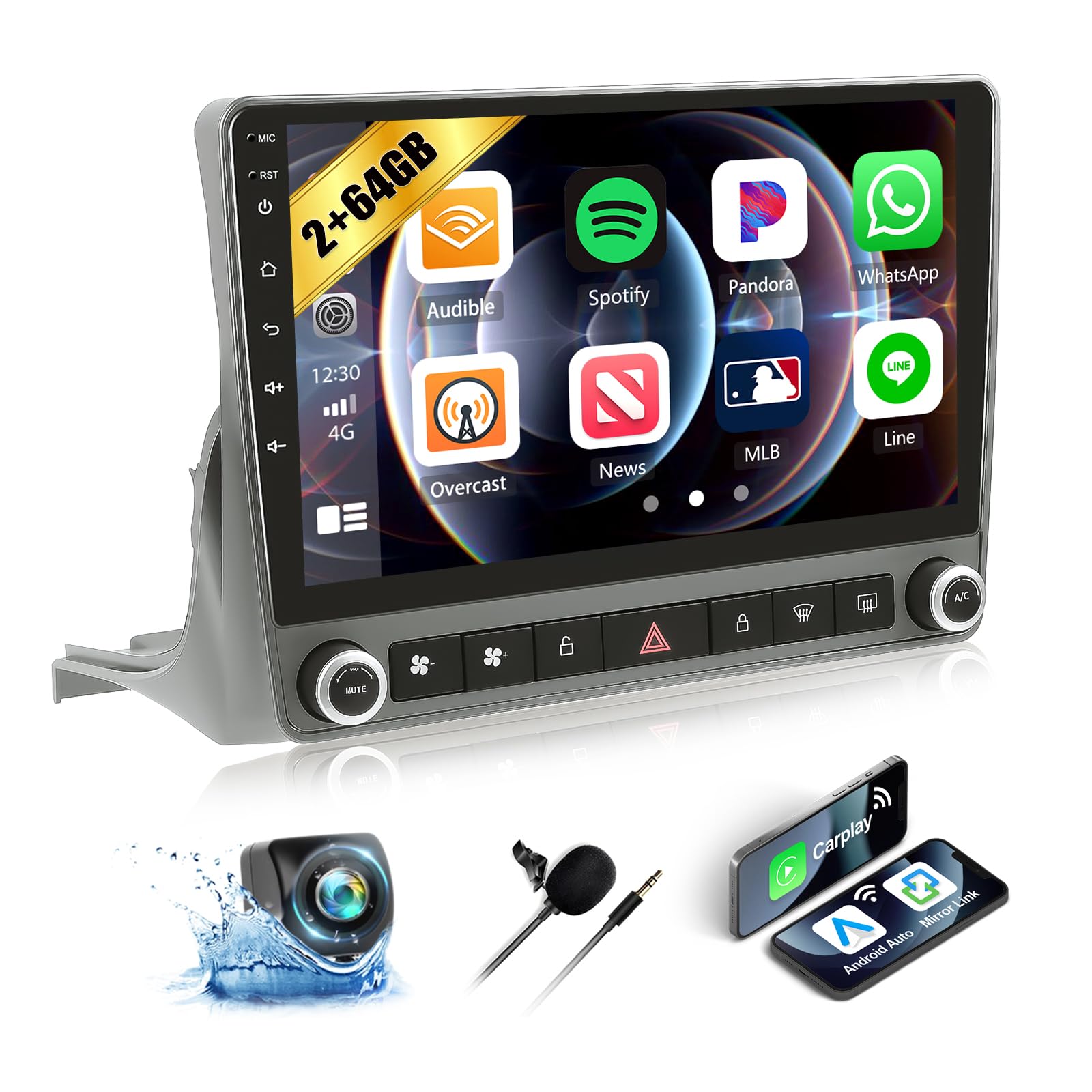 2G+64G Car Stereo Radio for Chevy Camaro 2010 2011 2012 2013 2014 2015 Android 13 Radio with Wireless CarPlay Android Auto 9" Touch Screen Head Unit