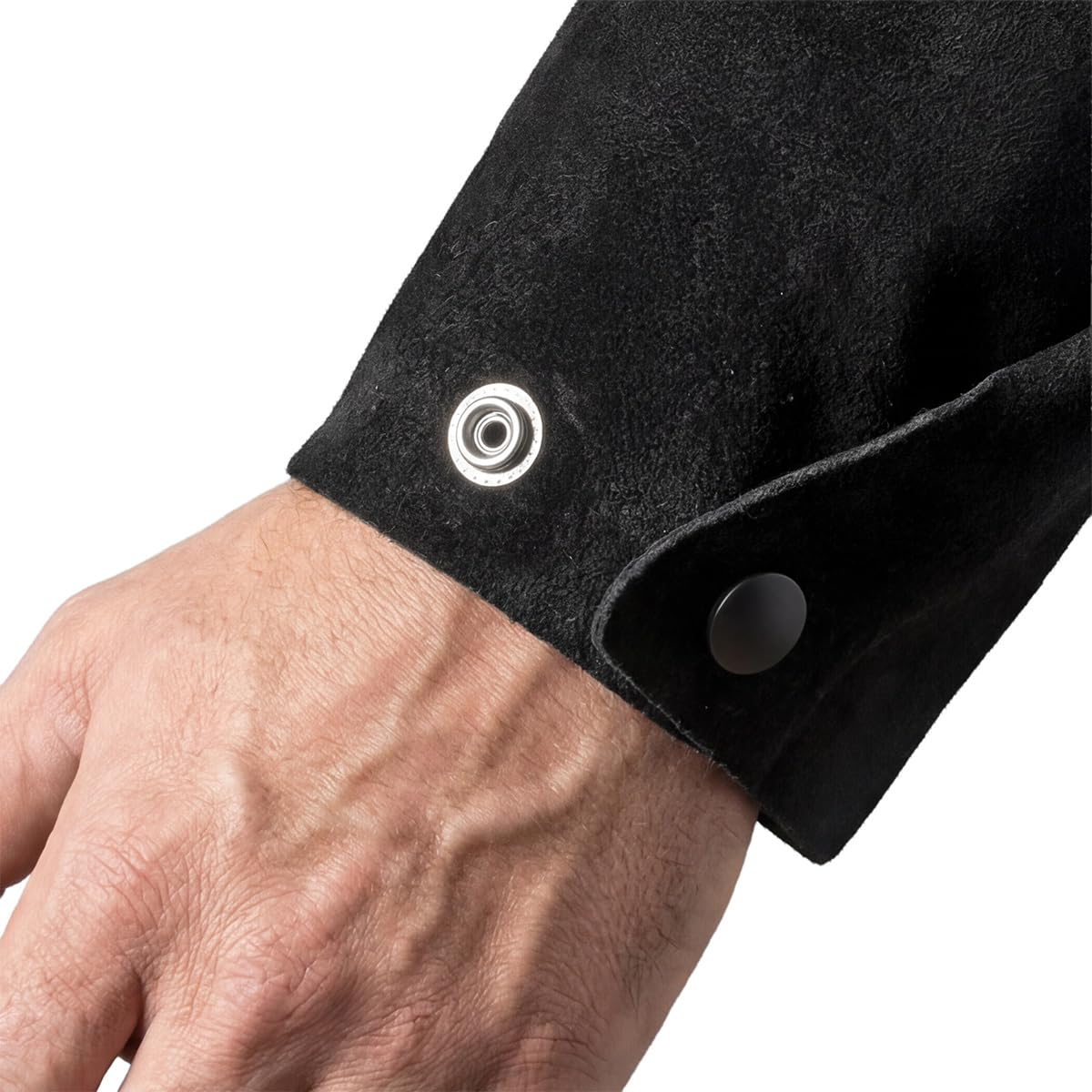 STAHLWERK Manches pour soudeurs | Manchettes pour soudeurs | Manchettes de protection pour soudeurs | Vêtements de protection pour soudeurs avec bretelles en cuir croûte de haute qualité