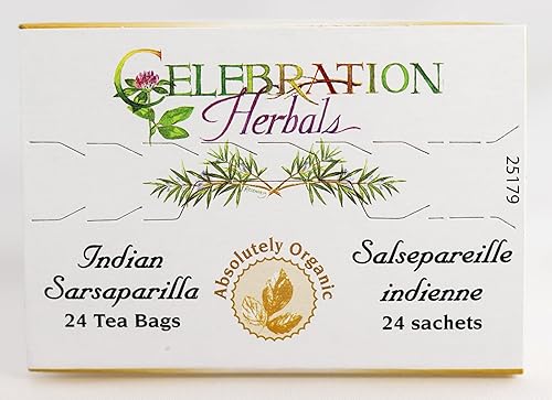 Miniatura 7 de Celebration Herbals Bolsas de té de raíz de zarzaparrilla orgánica, 24 unidades