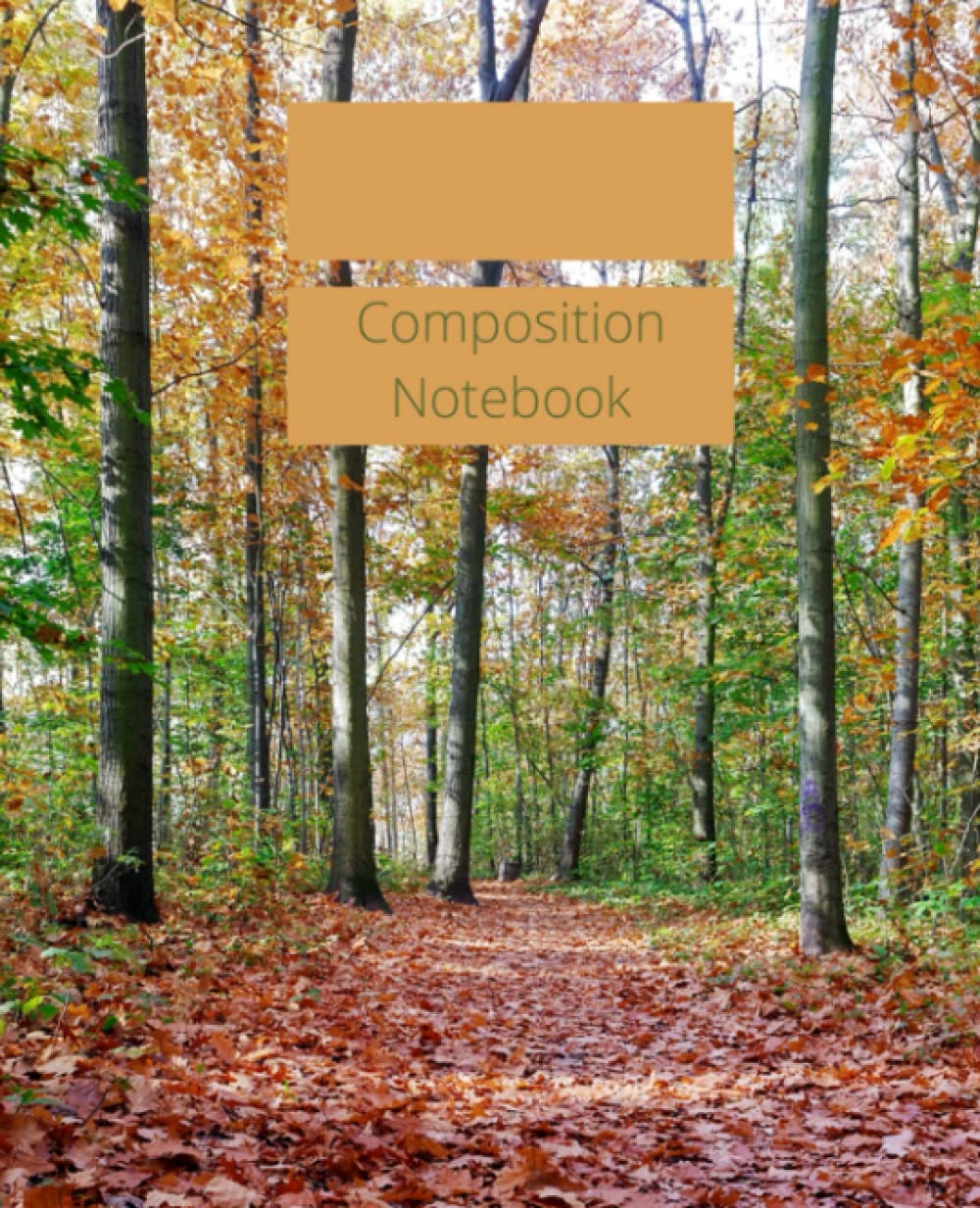 Composition Notebook: 7.5x9.25 inches | 19.05x23.5 cm | 100 pages | Wide ruled with Margin | Blank notebook for Teens and Adults | Autumn Theme
