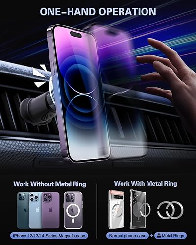 Miniatura 3 de Soporte de ventilación Magsafe horizontalvertical soporte magnético ultra fuerte para teléfono de coche, soporte de ventilación de aire con imán