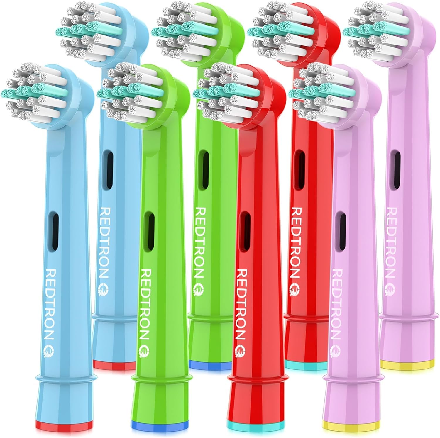 REDTRON Cabezal de cepillo eléctrico infantil son compatible con Oral B, Cerdas Suaves Cabezales para Cepillos para dientes y encías sensibles（Paquete de 8）