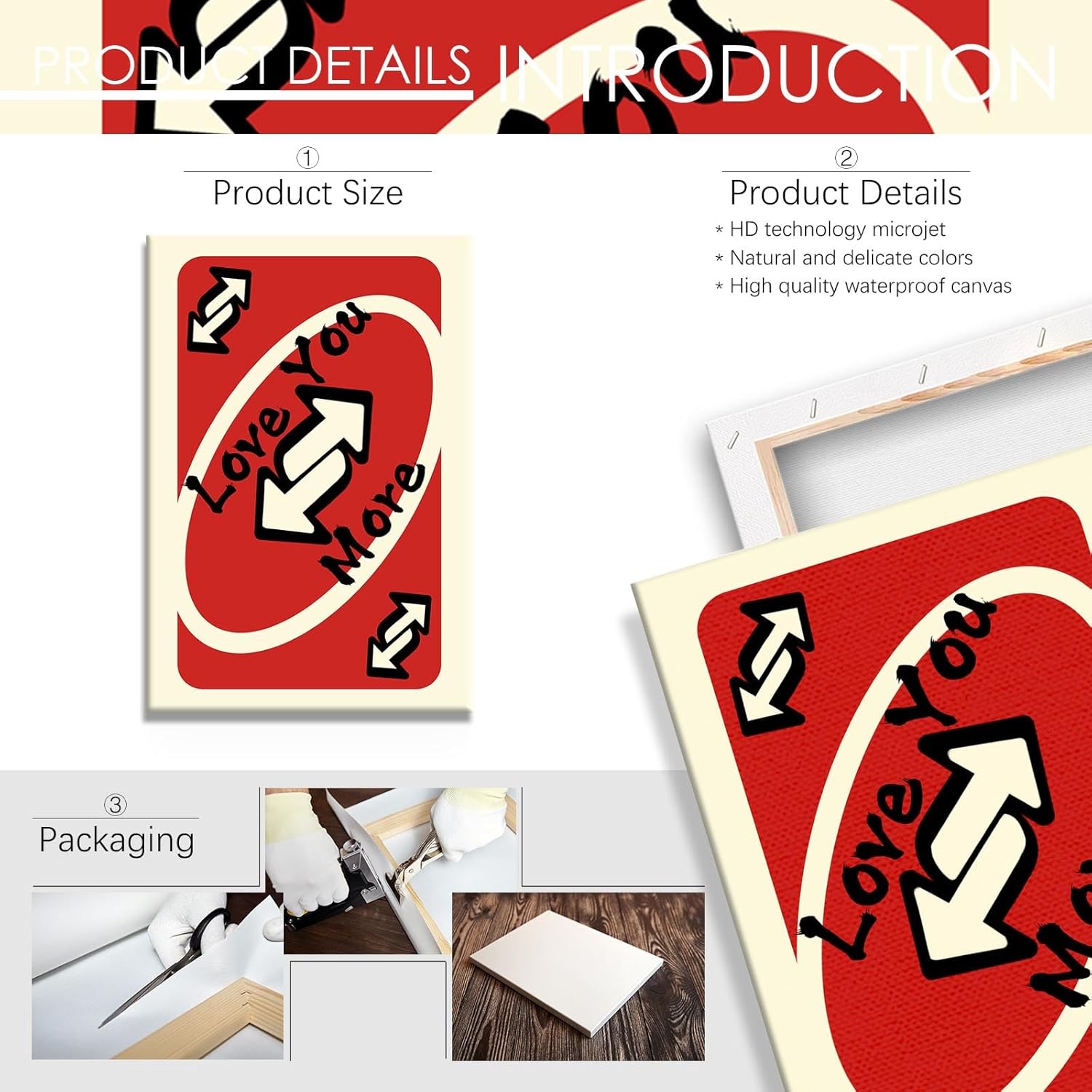 Trendy Love You More Print Red Retro Wall Art Printable Playing Card canvas Wall Art poster Valentine's Day Preppy Wall Decor room decor aesthetics 16X24 in Wrapped Framed