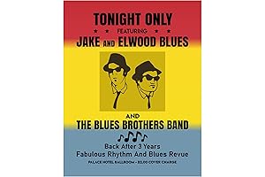 Classic Movie Poster Decor: Jake & Elwood Blues Vintage Art