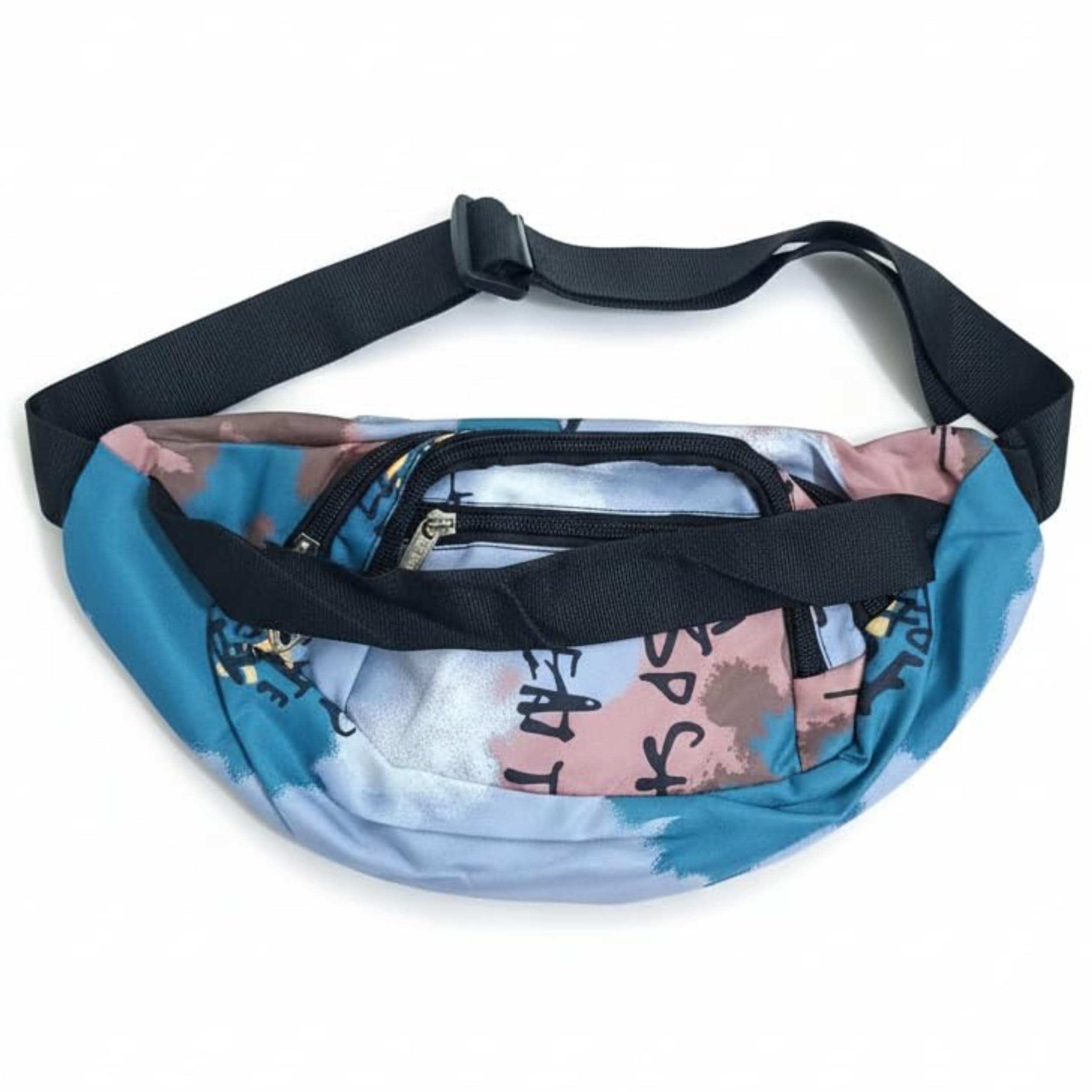 Stylish Fanny Pack Waist Bag for Men & Women | Camo Pattern Design with Adjustable Strap | Lightweight Travel Pouch for Outdoor, Sports & Everyday Use (Blue)-image-41