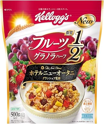 Kellog Fruit Granola Half, 17.6 oz 500 g x 6 Bags