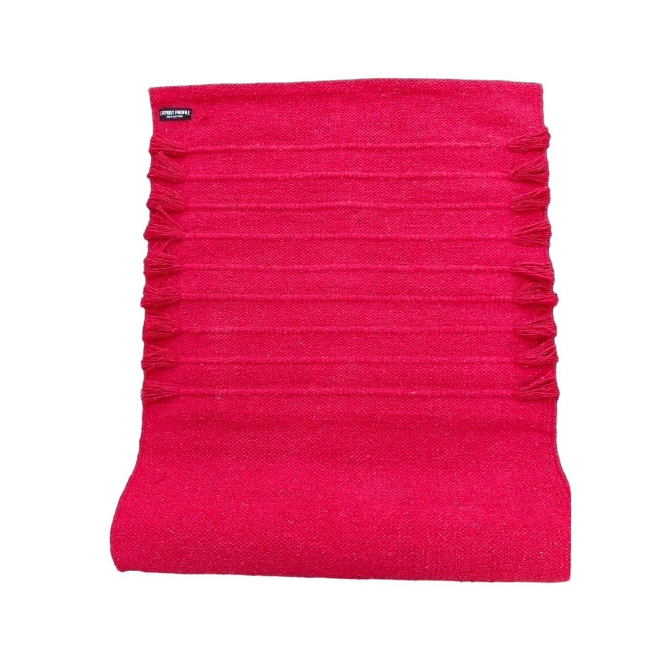 EXPORT PROFILE Handmade Organic Anti Slip Cotton Yoga Mat Natural Yoga Mat - Yoga Rug - Exercise, Workout, & Fitness Rug Made of 100% Cotton - Woven Material - Red (24”x72”x5mm) — image 1
