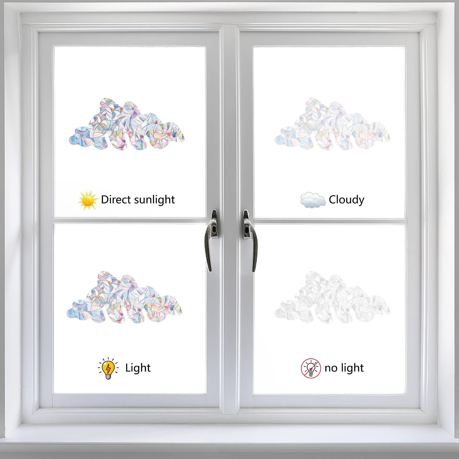 Suaywo16 Pezzi Anticollisione Decalcomanie Per Finestre Adesivi Per Finestre Anticollisione Statico Sun Catcher Sticker Vetrofanie Anticollisione Prismi Adesivi Adesivi Riflettenti Per Porte In Vetro - 9
