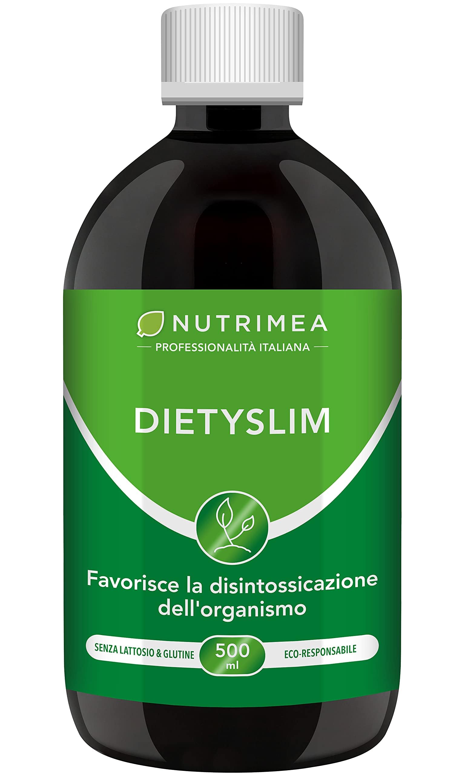 Dietyslim | 500 ml | 8 Estratti Vegetali | Gusto Pesca | Nutrimea | Con Tarassaco, Guaranà, Pilosella e Tè Verde