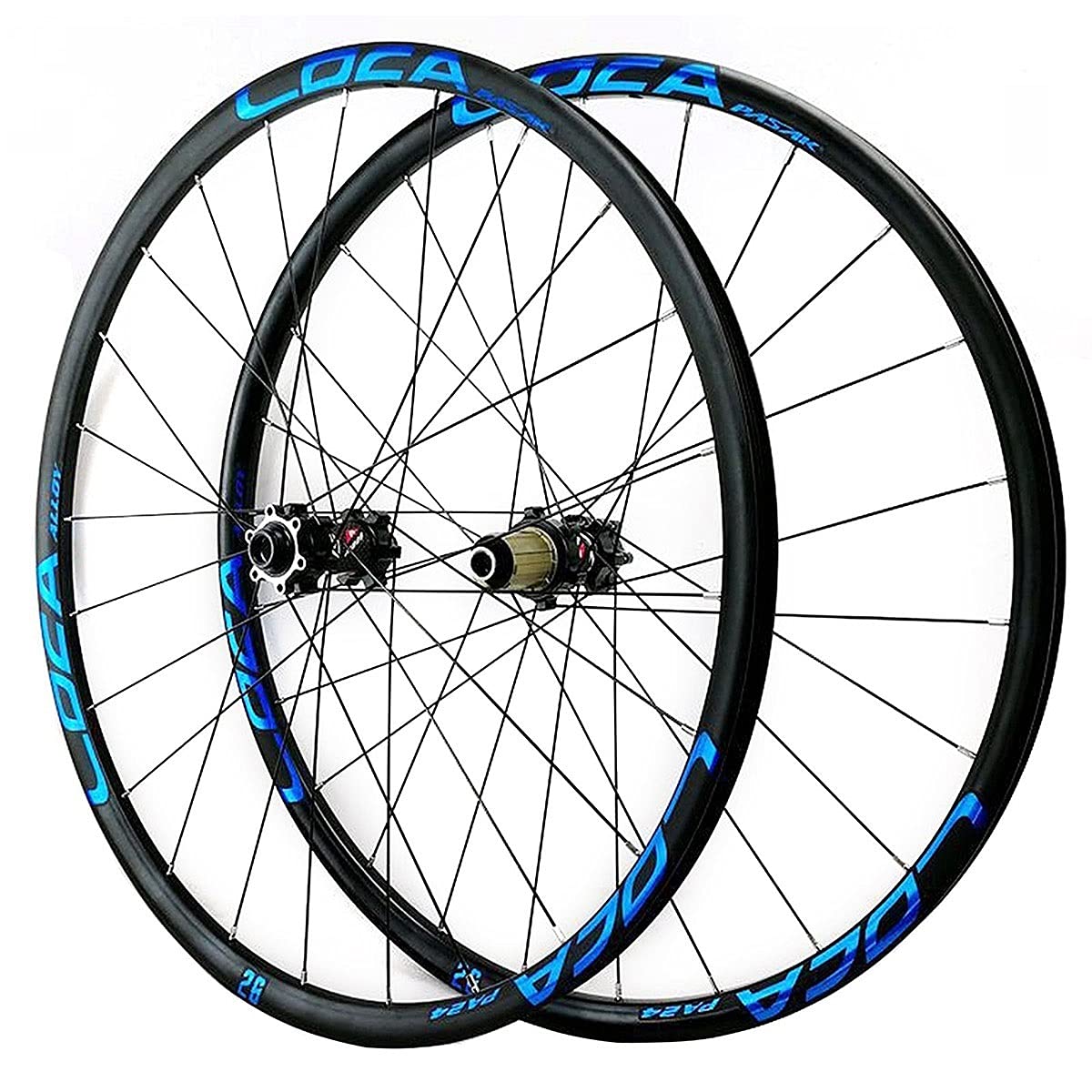 MTB Rueda 26 27,5 29 Pulgadas Ultraligero Llanta Thruaxle Bicicleta De Montaña Juego De Ruedas Freno De Disco 7 8 9 10 11 12 Velocidad Casete Rueda Libre 24 Hoyos Mate ( Color : Blue , Size : 27.5in )