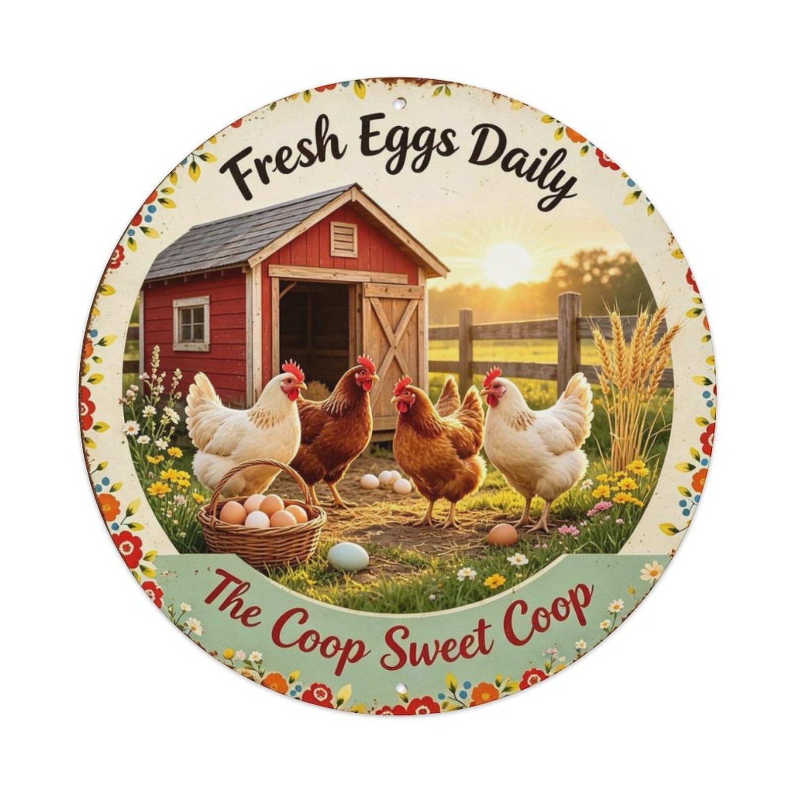 The Coop Sweet Coop Metal Tin Sign Plaque
