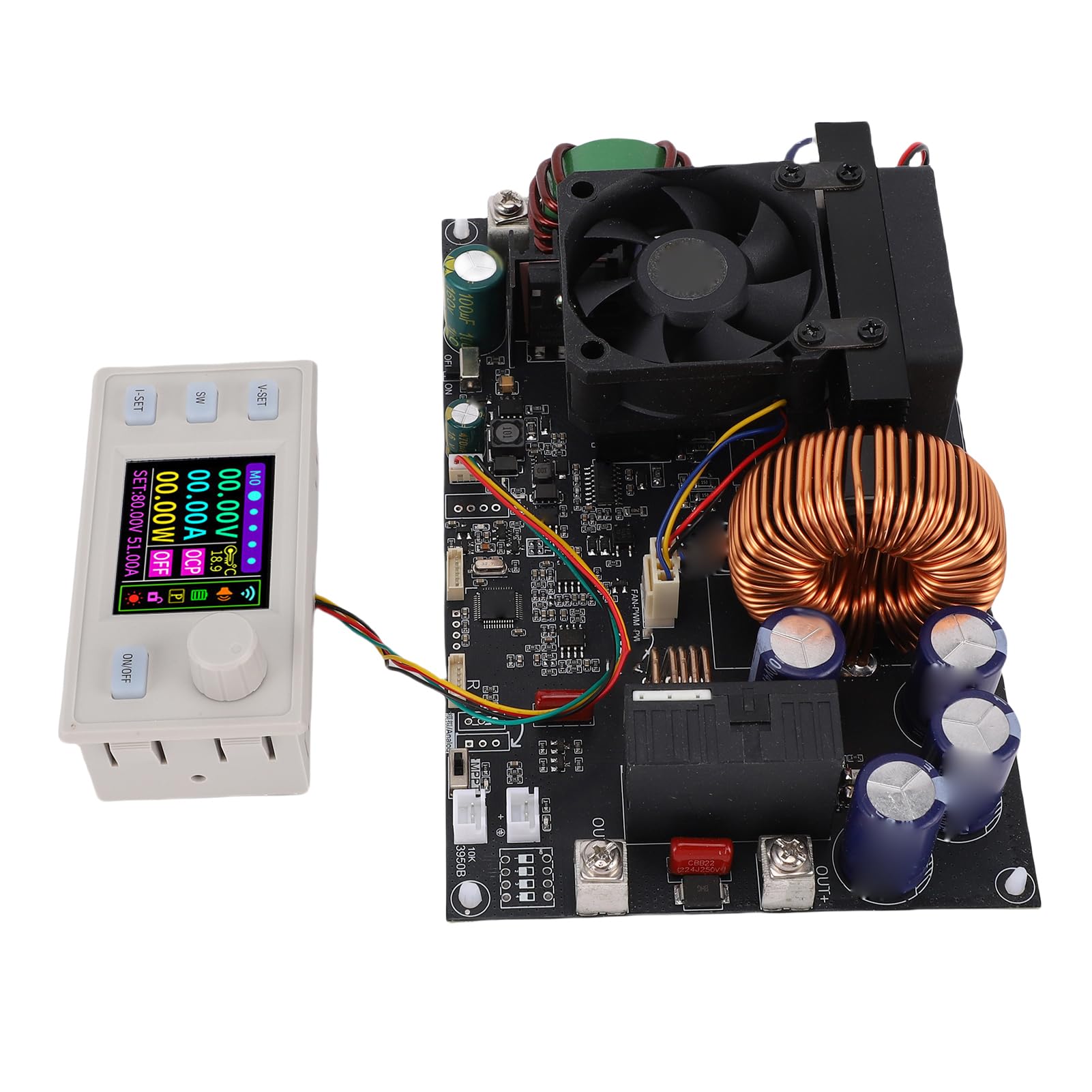 ViaGasaFamido Regulowany Regulator Napięcia, Zasilacz 0-80 V 0-50 A 4000 W DC z Cyfrowym Wyświetlaczem do Testowania Sterowników LED i Sprzętu Laboratoryjnego