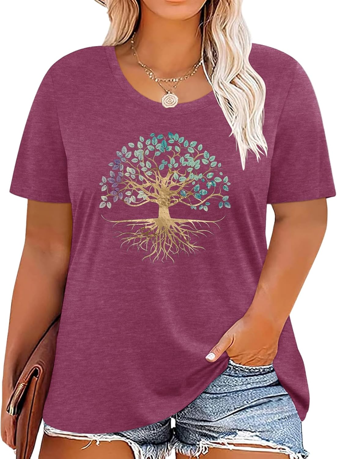 Plus Size Tshirts for Women Graphic Tees Vintage Flower Casual T Shirt Short Sleeve Top Loose Fit Tee