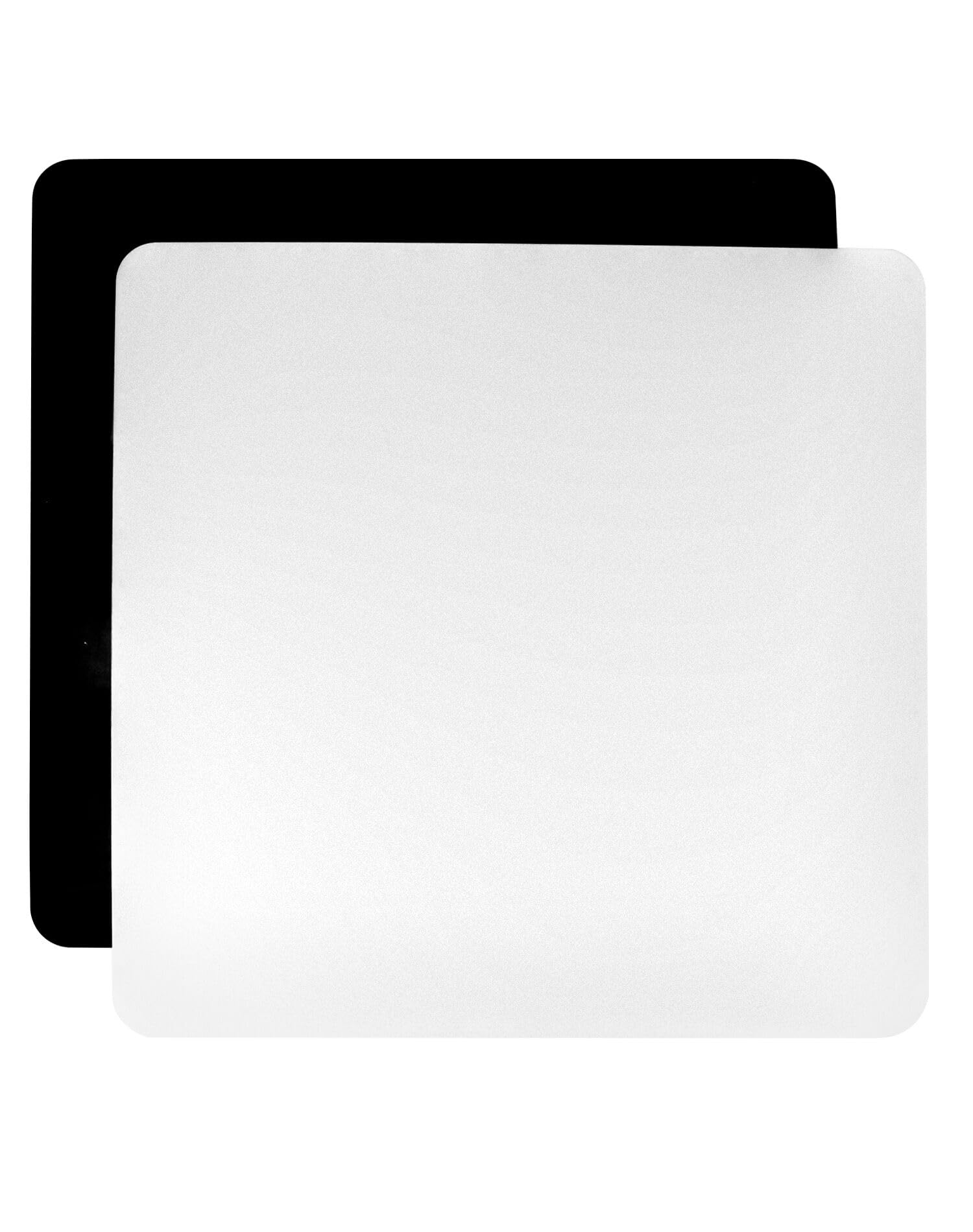 QWORK® 400x400x3mm Pannello Riflettente Acrilica per Fotografia, Pannello Fotografico per Servizio Fotografico di Prodotti di Gioielleria Alimentare (Nero + Bianco)