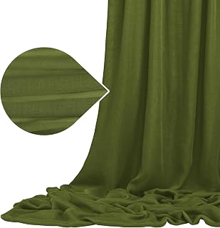 10 Yard Olive Green Gauze Cheesecloth Craft Fabric for DIY Wedding Arch Draping, Ceiling Drape, Table Runner, Curtain, Cloth Napkin, Craft Gauze Fabric for Background Party Banquet Wedding Decor