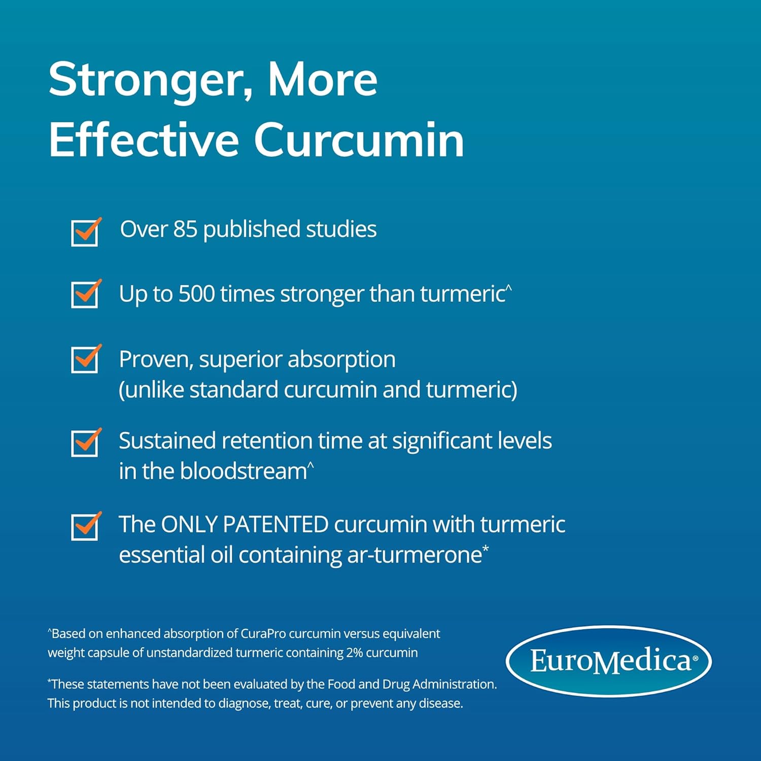 EuroMedica CuraPro - Antioxidant Supplement for Brain & Cardiovascular Health Support - Herbal Supplement with Curcumin - Dietary Immune Support Supplement - 120 Softgels