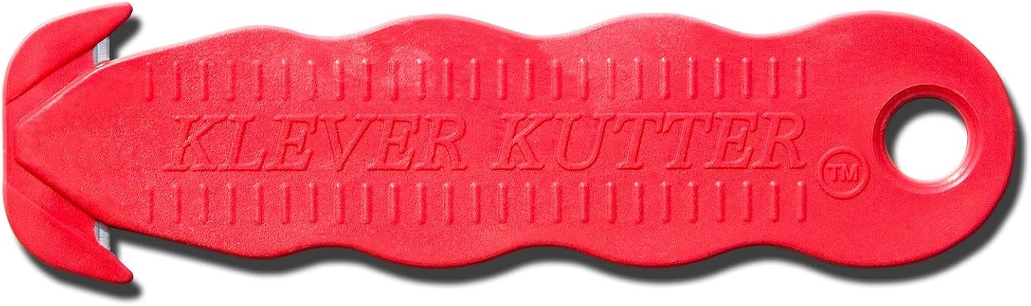 Klever KCJ-1R Kutter Packaging Opener, Red, Set of 10 Pieces