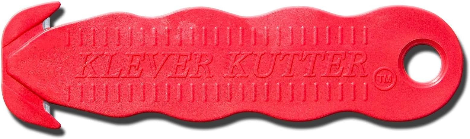Klever KCJ-1R "Kutter" Packaging Opener, Red, Set of 10 Piece