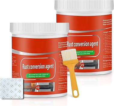 Esmalte para Metal,Anti Rust Coating for Metal,Rust Converter for Metal,Rust Renovator - Rust Remover for Metal,Powerful Metal Rust Remover with Brush, 300g / 10.6 Oz White,2