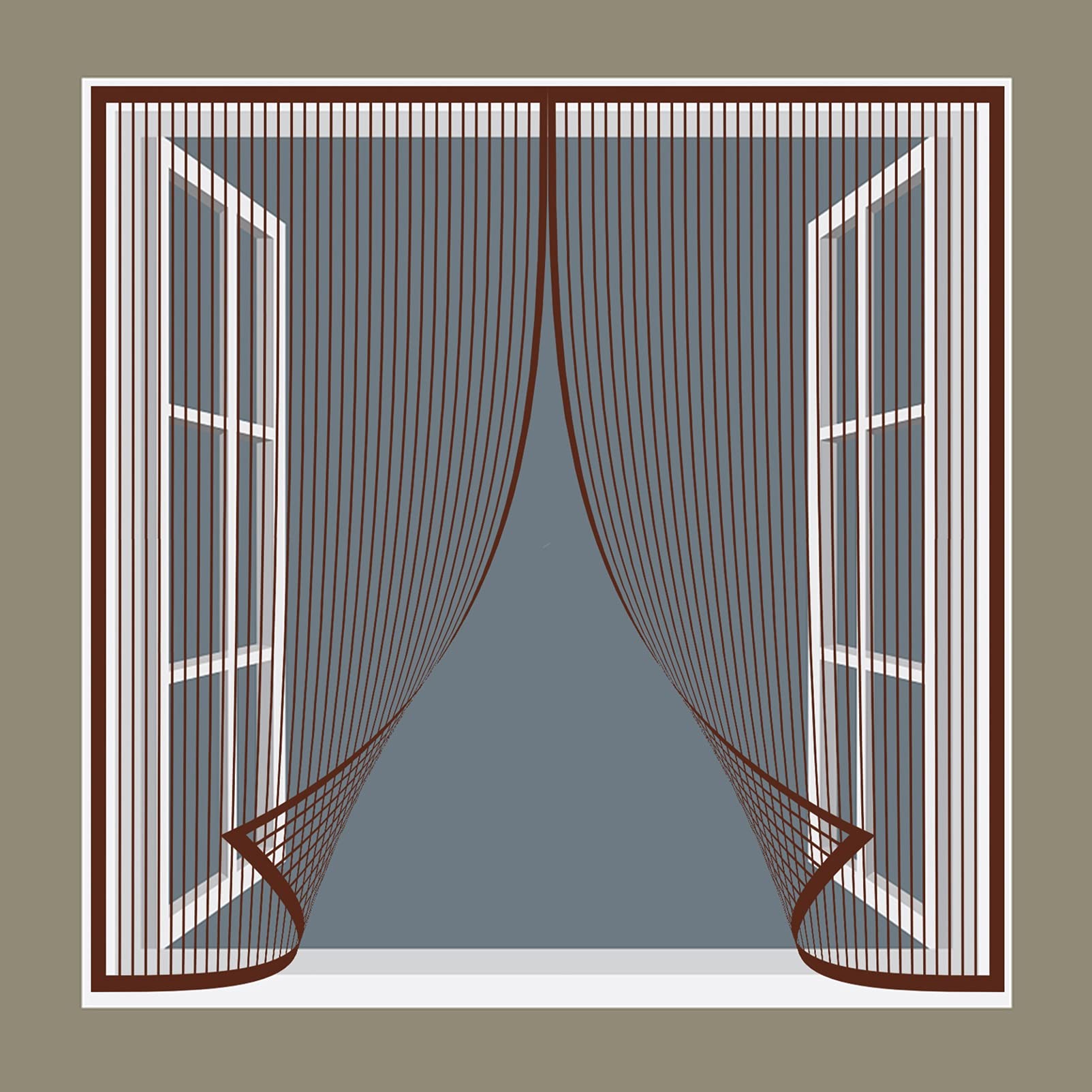 YUANBIAO Magnétique Moustiquaire 80x145cm Mailles Ultra Fines
