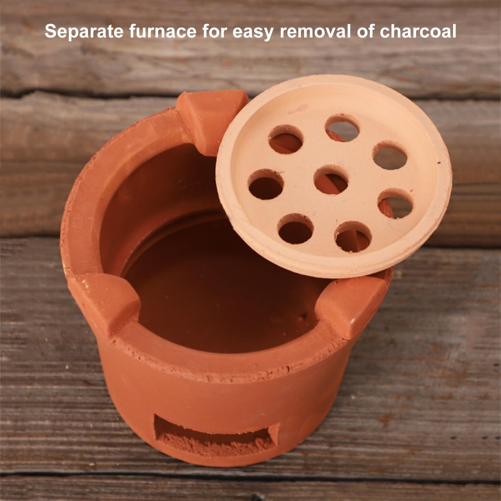 Poêle à Charbon De Bois En Céramique - Gril Et Bouilloire à Thé - Pour Intérieur Et Extérieur - Format Compact