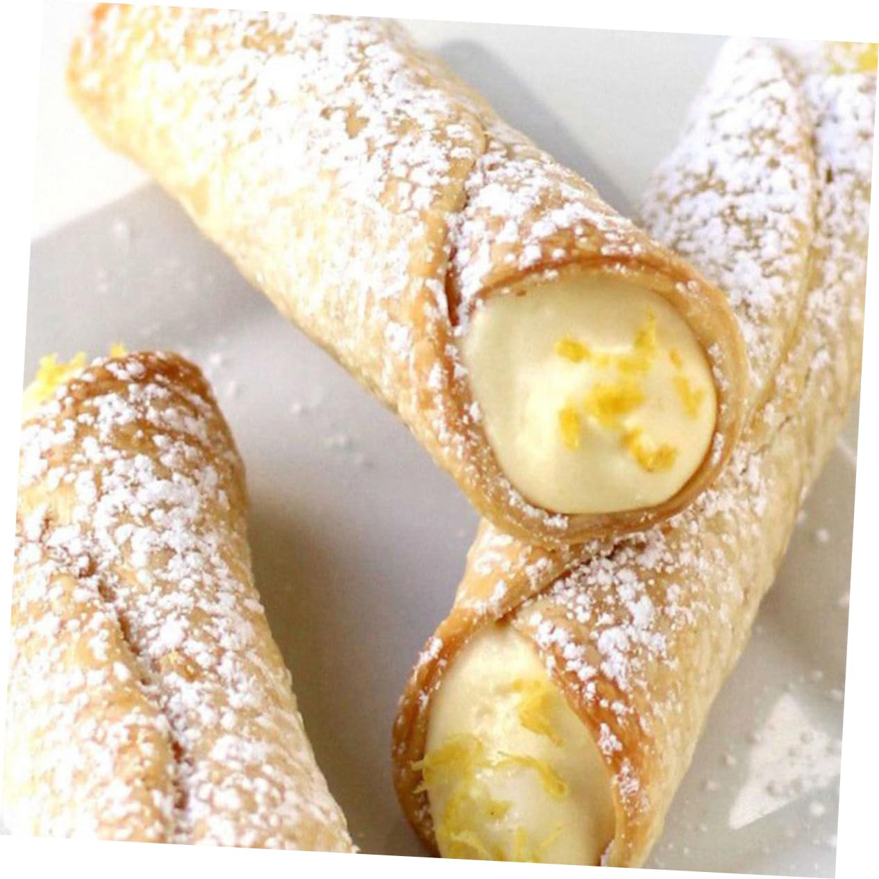 MUCKLILY 20PCS Stainless Steel Bread Tube Mold Cylindrical Shaped Croissant Cannoli Baking Molds for Pastry Reusable Bakery Use