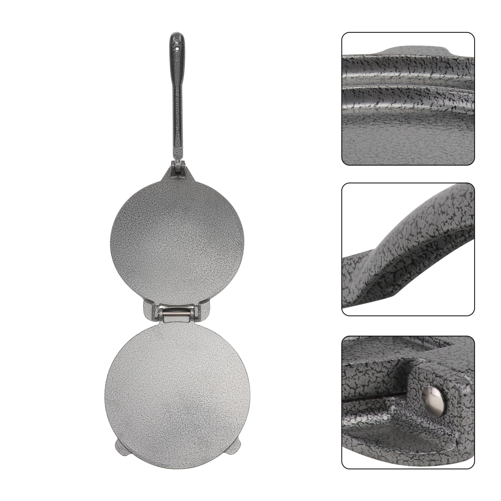 DECHOUS Prensa para Tortillas de Maíz de Aluminio, Redonda, Plateada