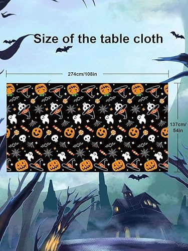 Miniatura 3 de Manteles desechables rectangulares de plástico de 54 x 108 pulgadas, paquete de 2, impermeables, color globo para fiestas, pícnic, barbacoa