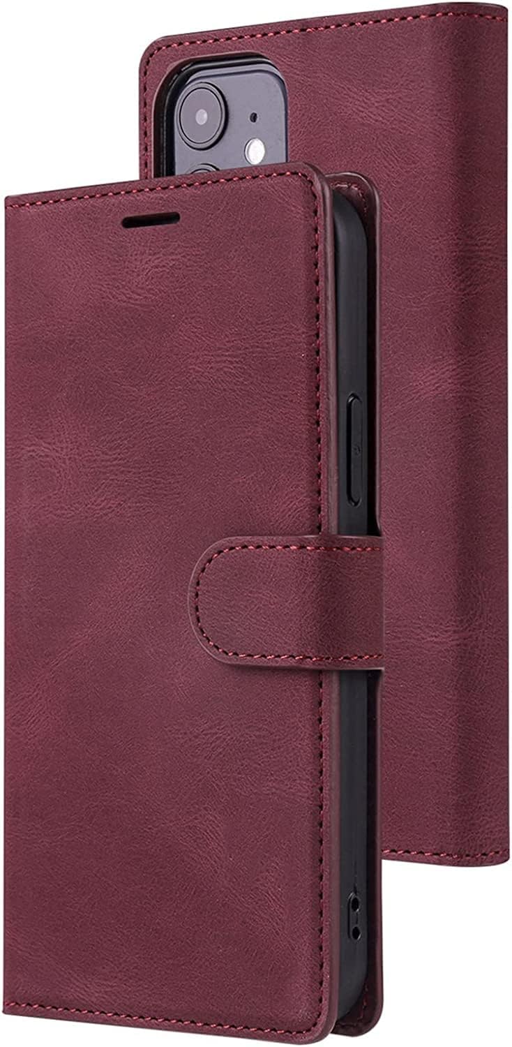 Wallet Case for iPhone 13 Pro Max, Premium PU Leather Flip Case with Cash Holder Kickstand Magnetic Shockproof TPU Interior Phone Cover for iPhone 13 Pro Max (Color : Green)