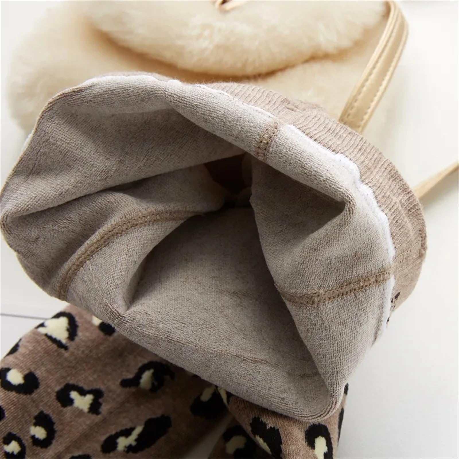 Spring and Autumn Children’s Pantyhose Cotton Fashion Leopard Print Kids Comfortable & Breathable Tights for Girls(GRAY,L)