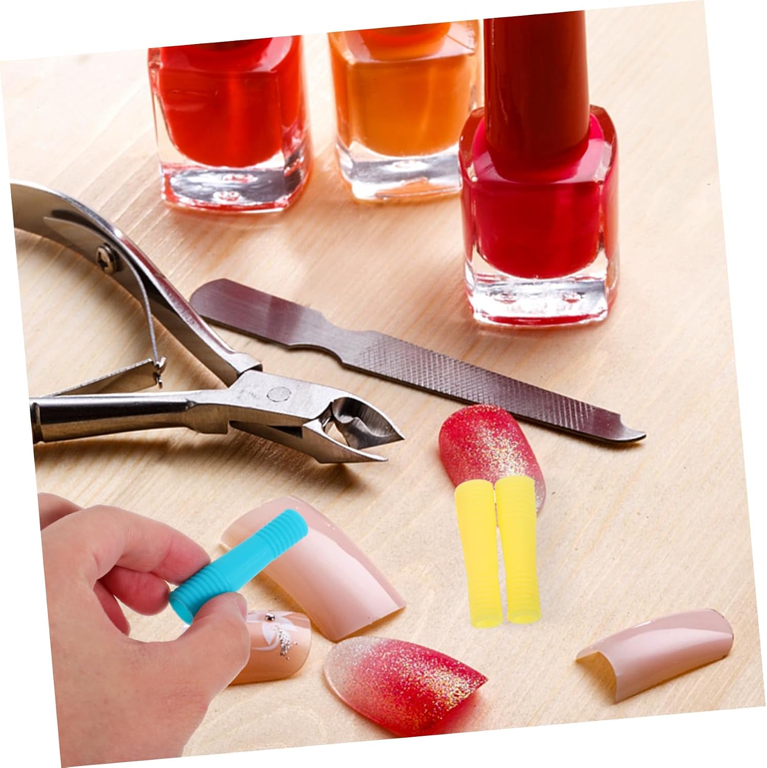 18pairs Nail Cutter Handle Cover Silicone Cuticle Scissors Protective Sleeves for and Use Easy Installation Trimmer Handle Selection