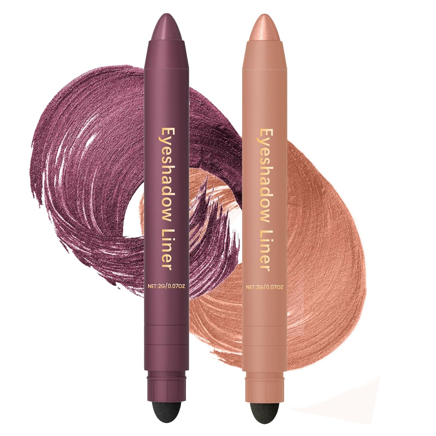 Plum Eyeshadow Eyeliner Pencil, Eyeshadow Stick Waterproof, Long-Lasting & Smudge-Proof Wear, Smooth, Easy to Color