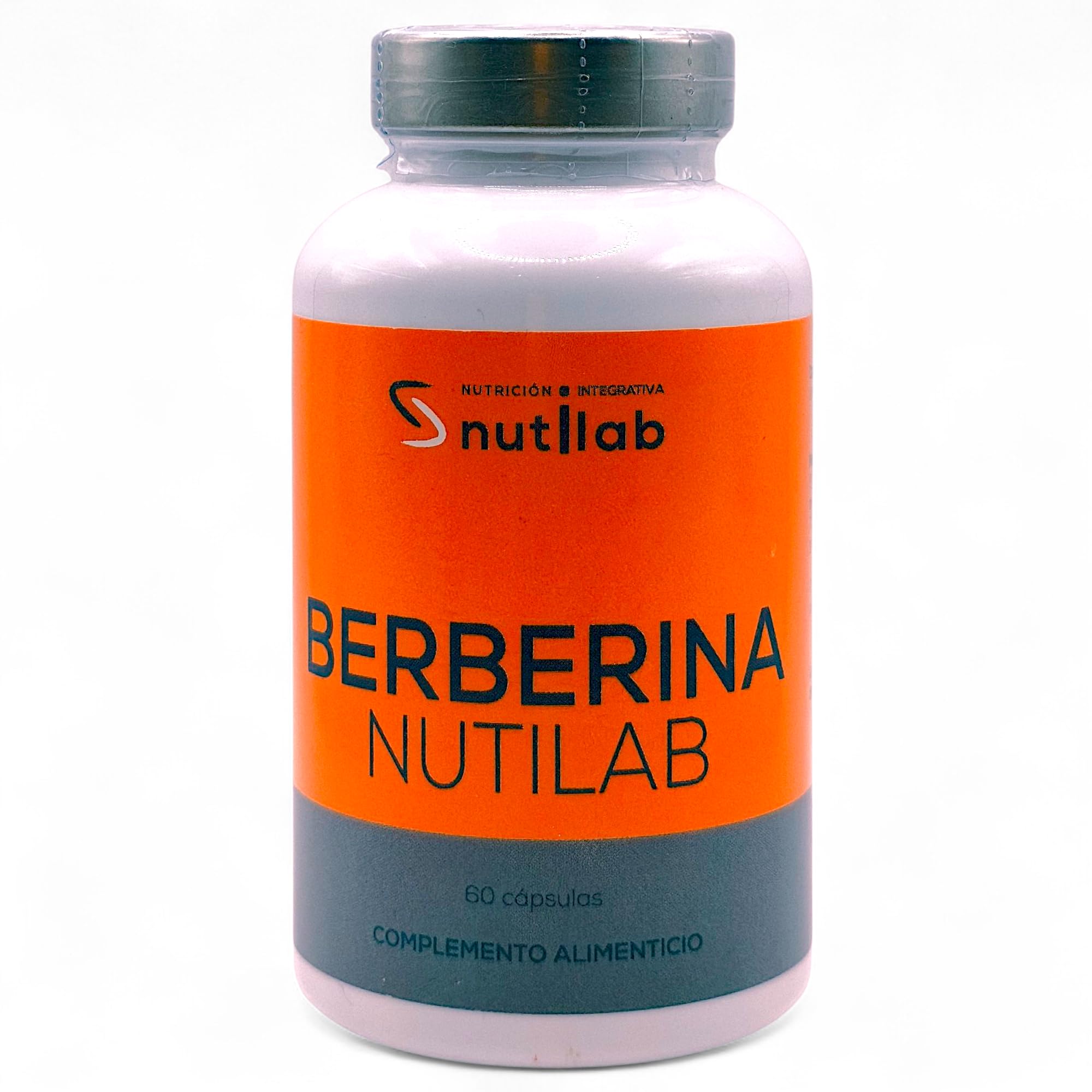 Nutilab Berberina 500mg 60 Cápsulas - Extracto Puro de Agracejo (97% Berberina HCl) - Control de Glucosa, Colesterol y Triglicéridos - Apoyo Metabólico y Salud Intestinal