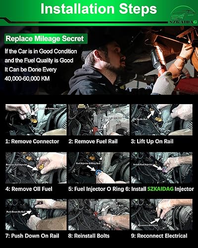 Miniatura 5 de SZKAIDAG Inyectores de combustible mejorados 0280150943 se adaptan a Ford F150 F250 F350 1989-2003, para-Mustang, E250, F350, E350, para-Lincoln