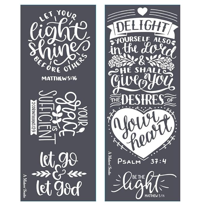 Buy Mesh Adhesive Stencil | Let Go, Let God | 2-Pack | Reusable Mesh