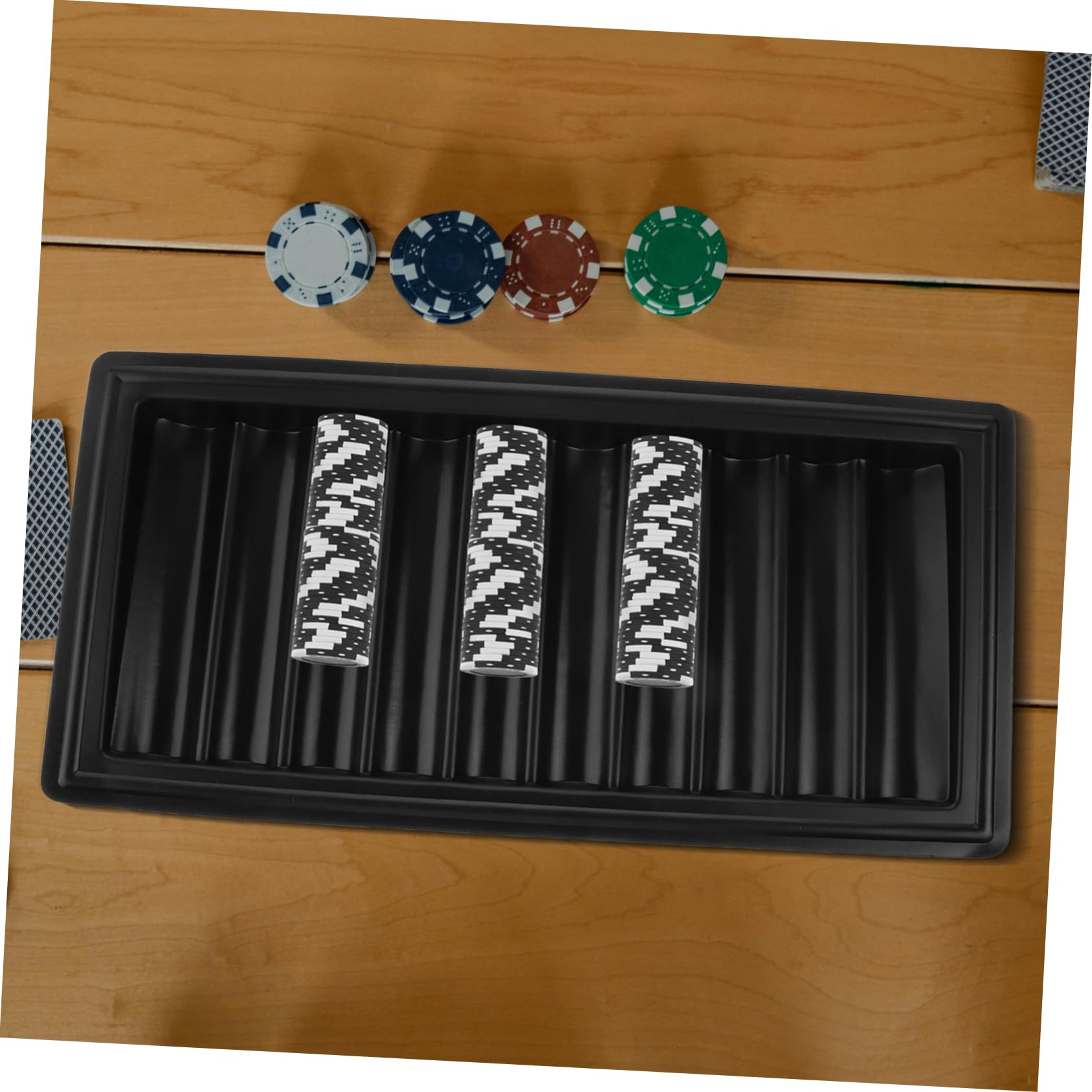 SUPVOX Scatola Porta Fiches da Poker in Acrilico, Trasparente, Compatta, per 500 Pezzi, per Tavolo da Poker e Giochi da Tavolo
